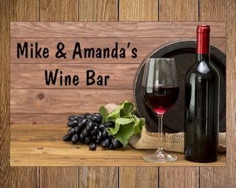 Bar sign, Indoor sign, Metal wall sign, Aluminium plate, Hanging plate, Adhesive sign