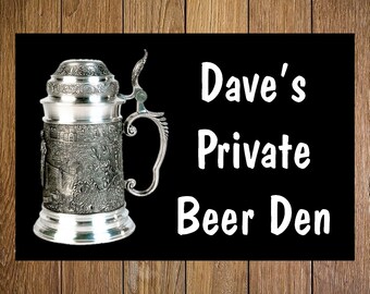 Bar sign, Indoor sign, Metal wall sign, Aluminium plate, Hanging plate, Adhesive sign