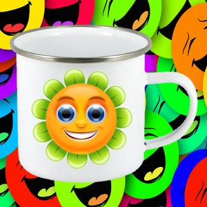 Enamel mug, Smiley face, Smiley, Smiley mug