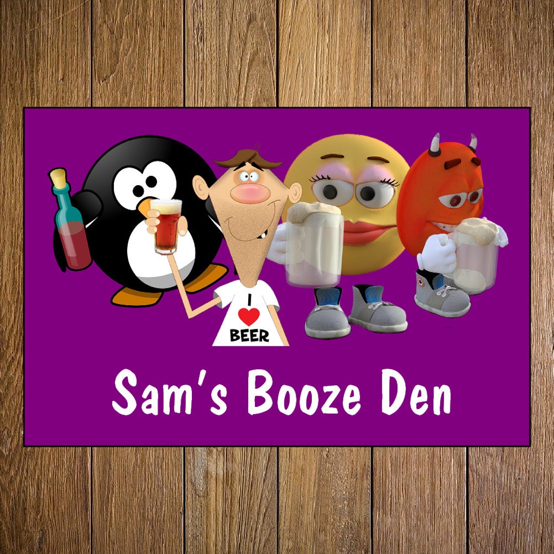 Bar Sign, Indoor Sign, Metal Wall Sign, Aluminium Plate, Hanging Plate