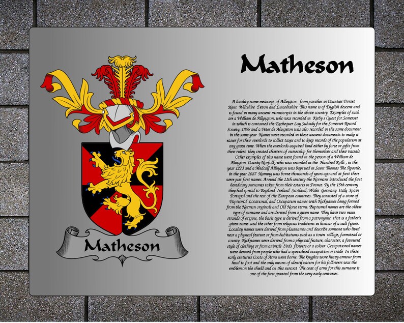 coat-of-arms-surname-history-heraldry-metal-prints-family-etsy-uk