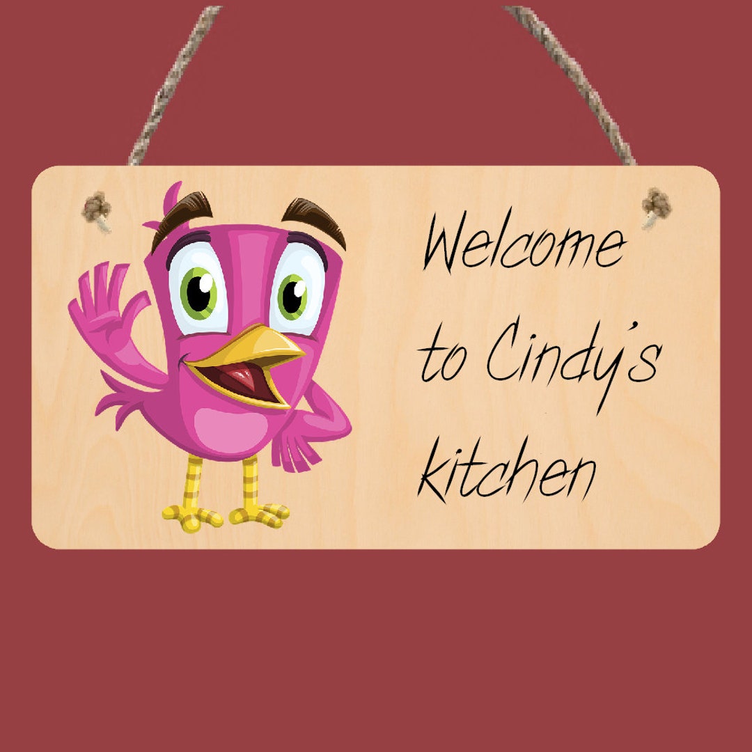 Kandy Kitchen Sign Kitchen Sign, Hanging Sign, Personalised, Kitchen Wall Sign, Plywood ...