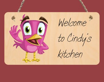 Kitchen sign, Hanging sign, Personalised, Kitchen wall sign, Plywood sign, Indoor sign, Wood kitchen plaque, Kitchen decoration