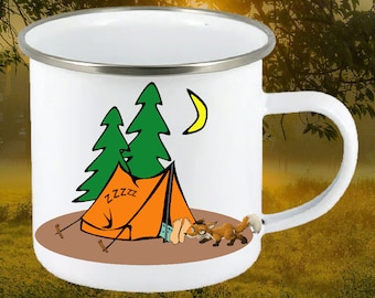 Enamel mug, Camping mug, Camper's gift