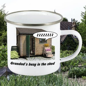 Enamel mug, Gardening mug, Gardener's gift