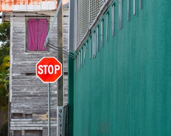 Key West Vibrant Photography print - colorful neighborhood, street scene, urban decor for your home