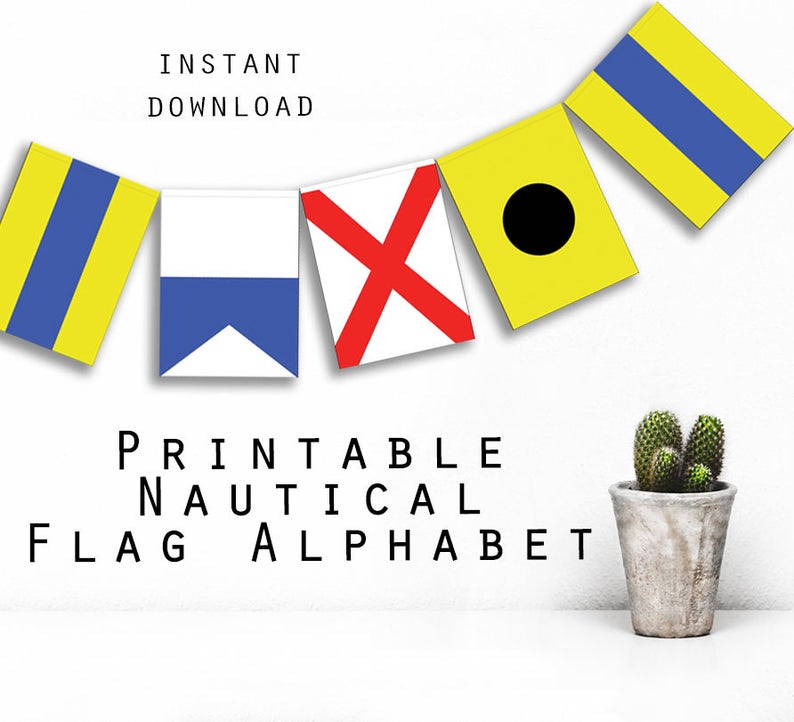 Nautical Flags Alphabet Printable. 