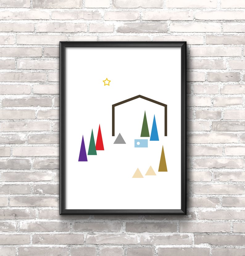 Minimalist Nativity Printable. Instant Digital Download. Wall Etsy