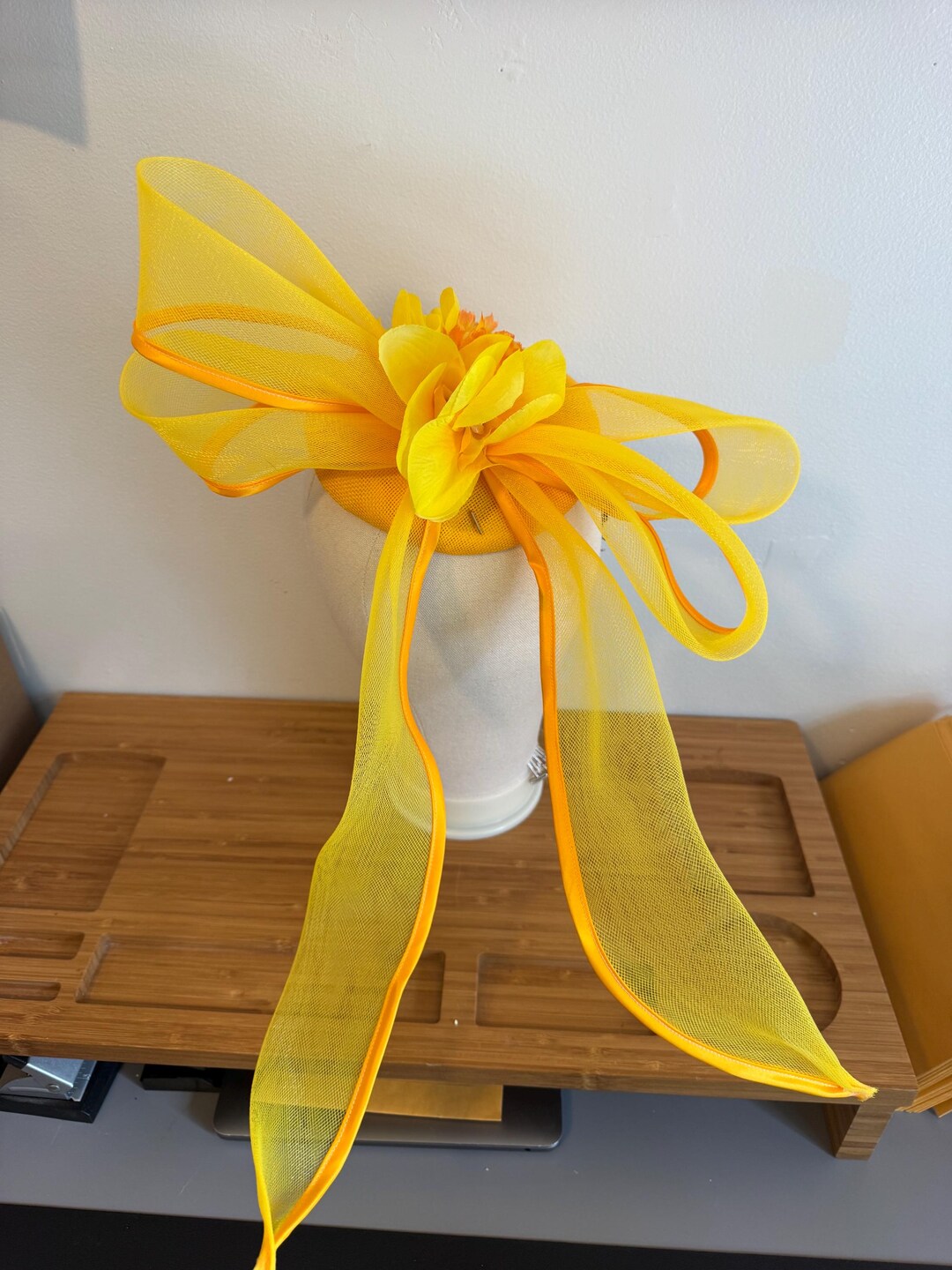 Small Yellow Base With Large Yellow Bow - Etsy