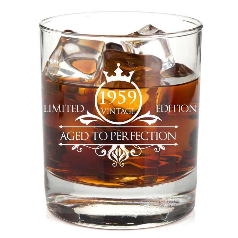 1959 60th Birthday Gifts For Women And Men Whiskey Glass Etsy