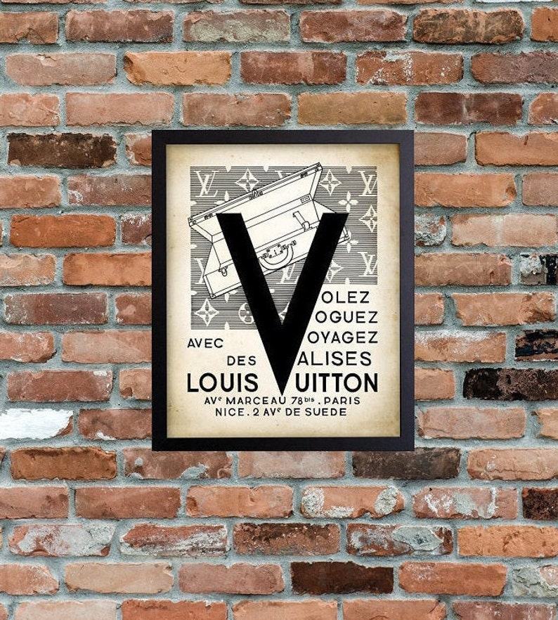 Framed Louis Vuitton Single Print with Black Border Frame Etsy