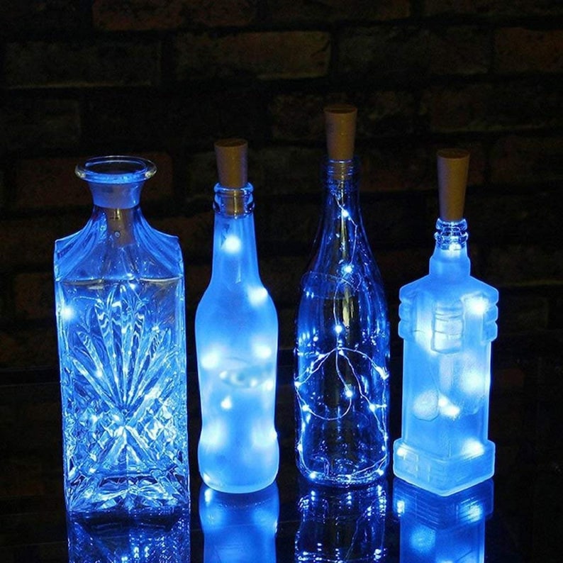 Wine Bottle LED Cork Lights DIY cool White Batteries Included DIY Glass