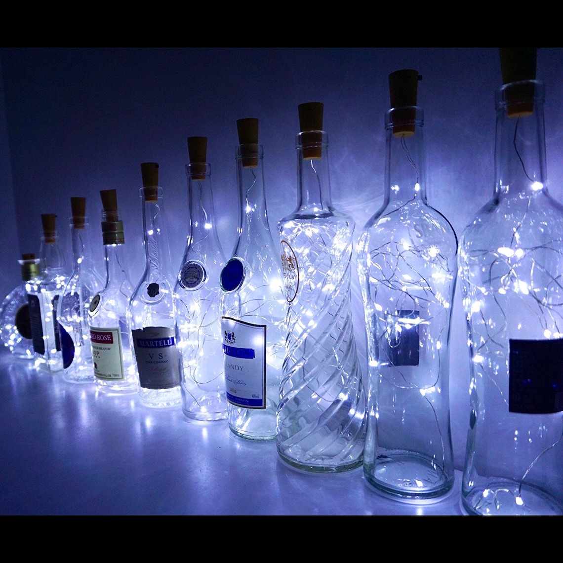 DIY Wine Bottle LED Lights Nightlight cool White Warm White Etsy