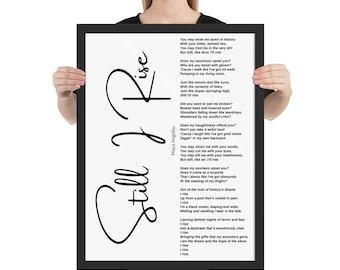 Still I Rise Framed Poster Print by Maya Angelou