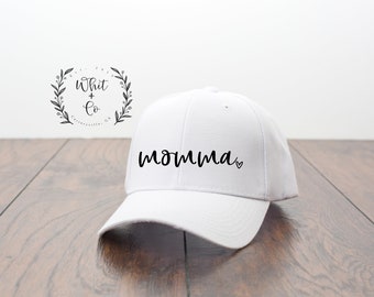 Embroidered Hat | Embroidered Momma Hat | Momma | Momma Hat | Gift For Her | Gift For Mom | Mom Hat | Mama Hat