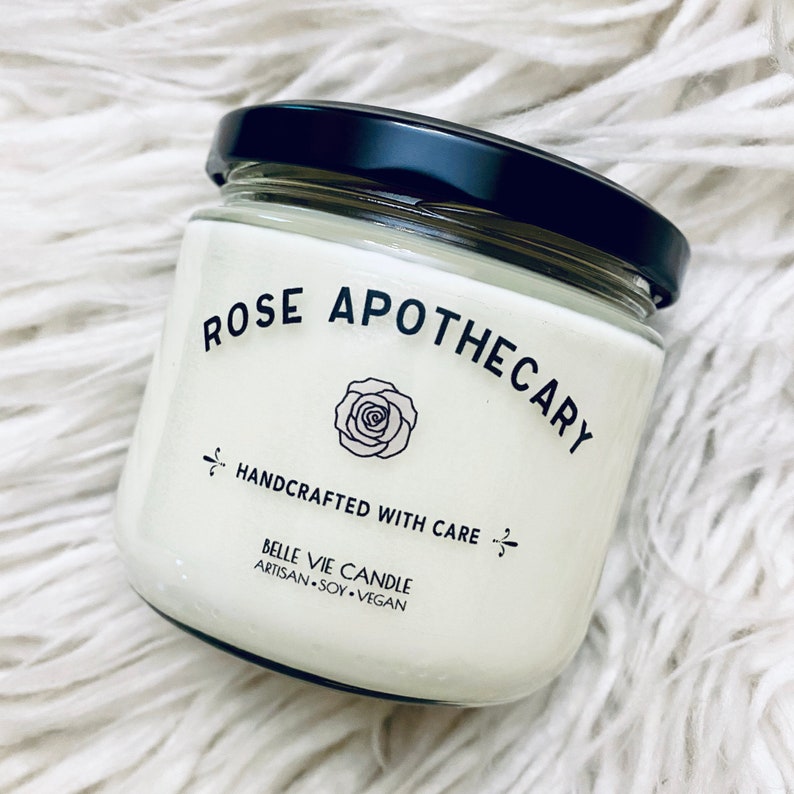 Top 27 Best Schitt's Creek Gifts from Etsy featured by top Seattle lifestyle blogger, Marcie in Mommyland: Rose Apothecary Candle Schitt Creek Gift Handcrafted Soy image 0