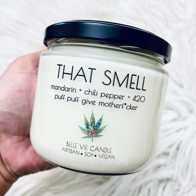 Weed Candle That Smell Gifts Stoner Gift for Pothead 420 Etsy