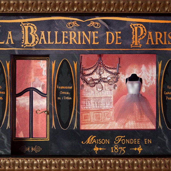 Vitrine Miniature Encadrée thème Ballerine Parisienne