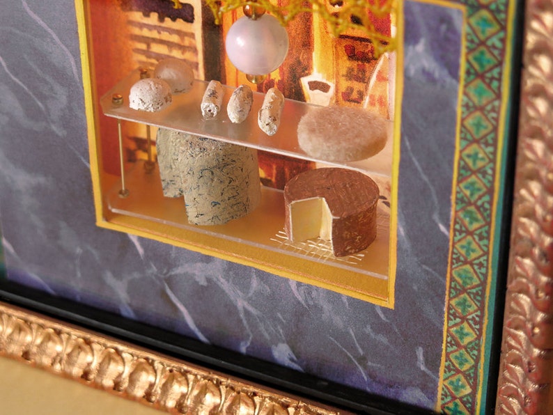 Miniature Showcase Framed Theme Parisian Cheese image 2