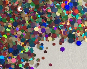 Rainbow Multi - 7g solvent resistant nail glitter
