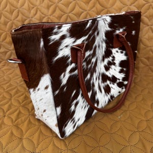 Leather Hair on Cowhide Tote Large Hair on Leather Cowhide Purse Handmade Cowhide Ladies Shoulder Bag Western Bag Mom Gift Christmas