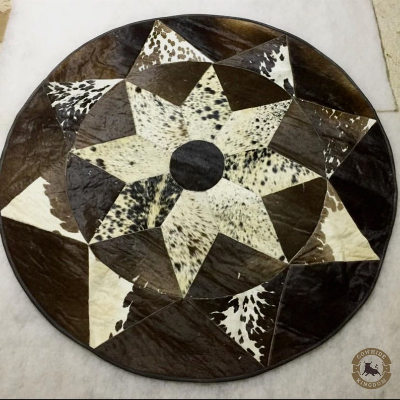 Handmade Cow Skin Patchwork Rug Cowhide Patchwork Rug 8 X 10 Etsy