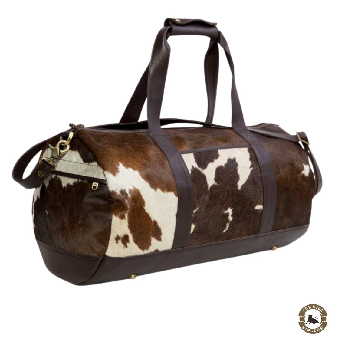 Real Cowhide Weekender Bag Cowhide Leather Duffle Bag Western Etsy