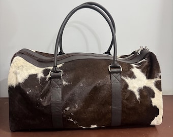 Handgefertigte Rindsleder Reisetasche, Sport- & Wochenendtasche, Overnight Duffle Bag für Urlaub, rustikales Luxus Handgepäck für Männer und Frauen