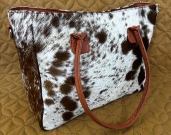 Real Hair on Cowhide Tote Bag | Genuine Cowhide Purse Tote Bag | Western Leather Handbag | Boho Cowhide Shoulder Bag | Mom Gift Christmas