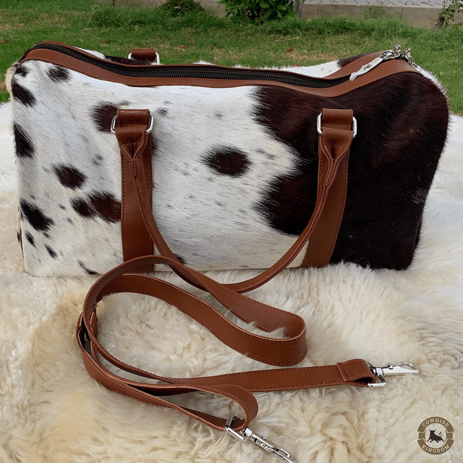 Cora Cowhide Weekender Travel Bag main image 1