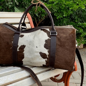 Leder Seesack Männer, Rindsleder Seesack, große Seesack, Kuh Haar Seesack, Rindsleder Tasche, handgemachte Tasche, Rindsleder Schultertasche, benutzerdefinierte Tasche