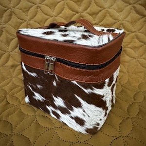 SAME AS PICTURE Real Hair on Cowhide Makeup Bag Cowhide Toiletry Bag Real Western Travel Cosmetic Bag Boho Cowhide Rustic Makeup Bag Gifts