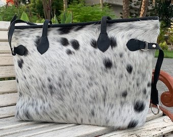 NATURAL COWHIDE TOTE Leather Bag for Women Cow Skin Hair Cowhide Bucket Bag Cowhide Tote Bag Cowhide Shoulder Bag - Sale!