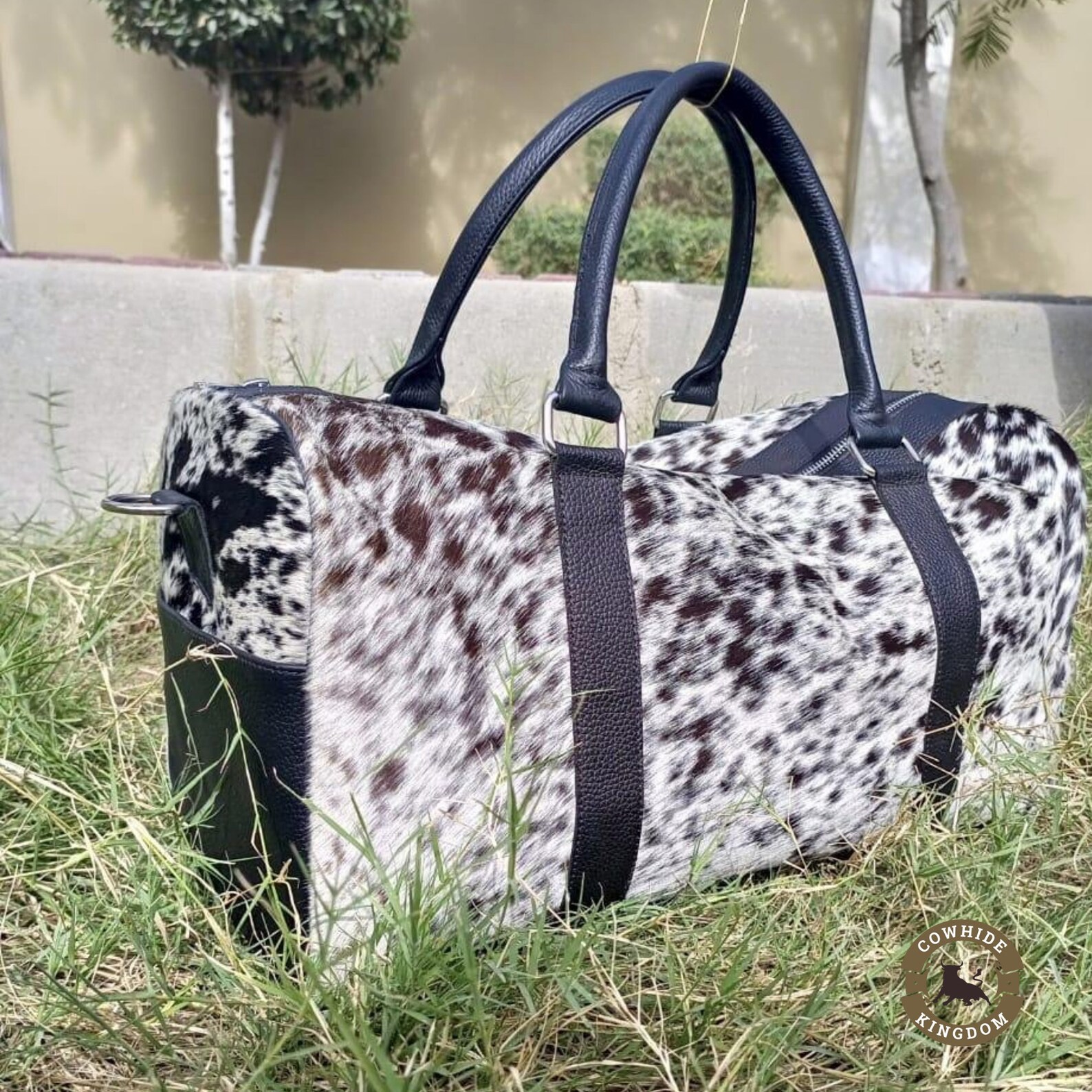 Cowhide Duffle Bag Large Cowhide Duffel Bag Cow Hair Duffle Etsy