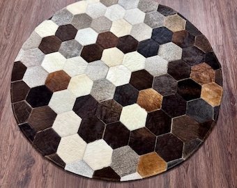 HETZELFDE ALS AFBEELDING! Koeienhuid patchwork tapijt haar op koeienhuid tapijt natuurlijk koeienhuid tapijt modern rustiek decor Boho boerderij tapijt cadeau voor moeder