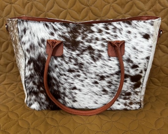 Real Cowhide Tote Bag Purse Hair on Cowhide Leather Tote Purse Handmade Cowhide Shoulder Bag Western Bag Boho Bag Office Bag Gift Christmas