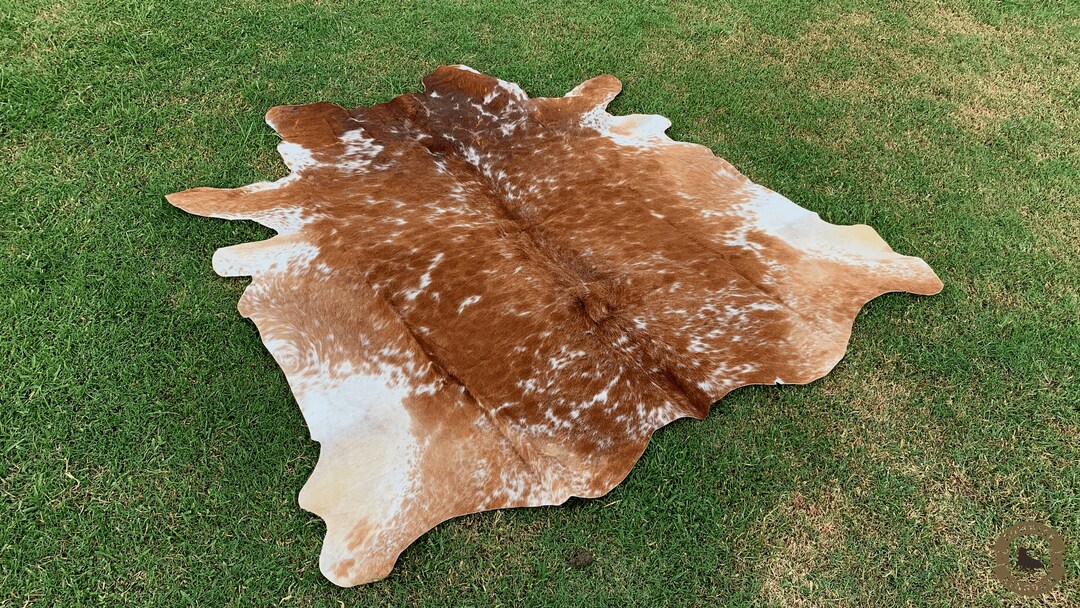 Real Cowhide Rug, Handmade Tricolor Cowhide Rug, Natural Brazilian
