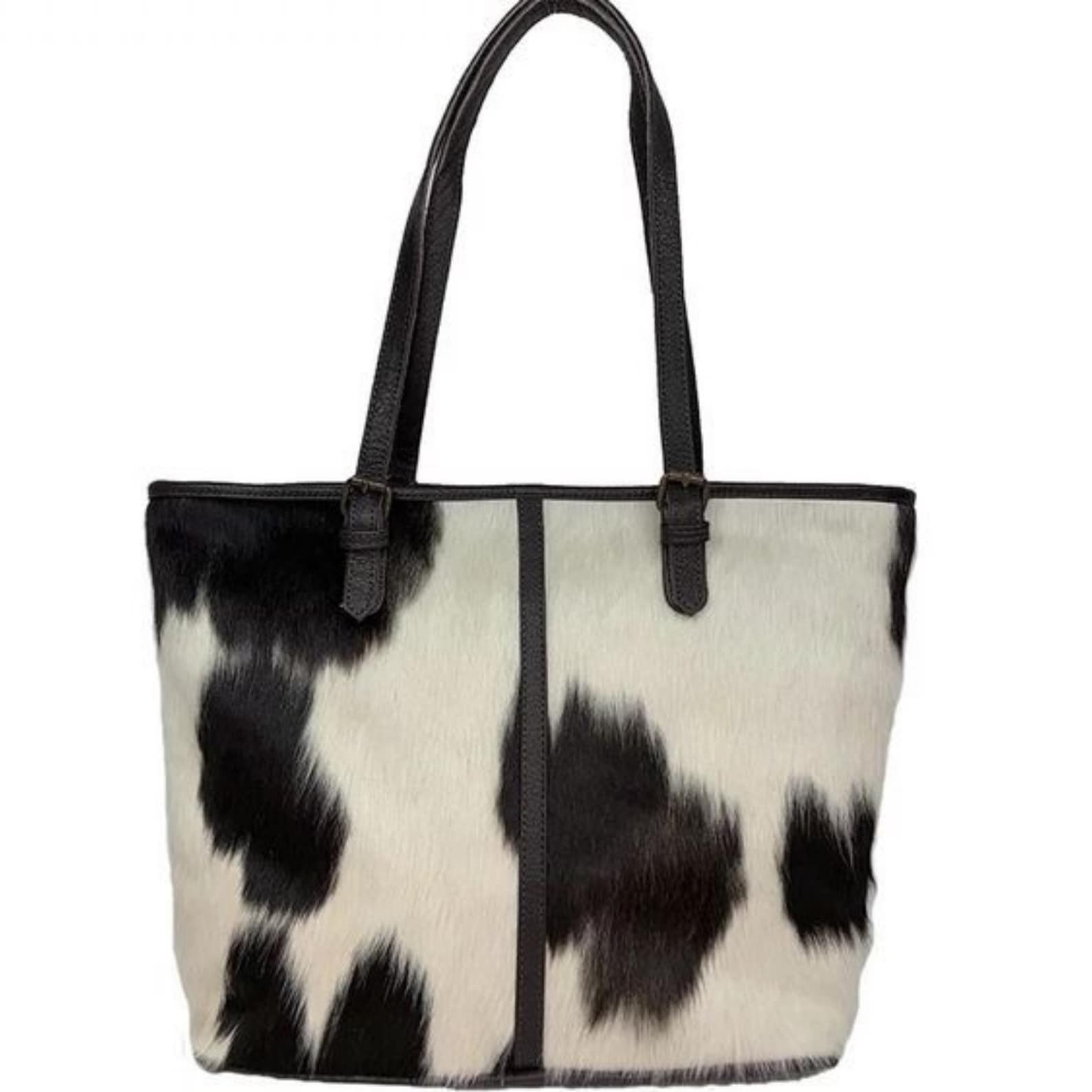 Real COWHIDE TOTE BAG Handmade Cowhide Leather Tote Bag - Etsy
