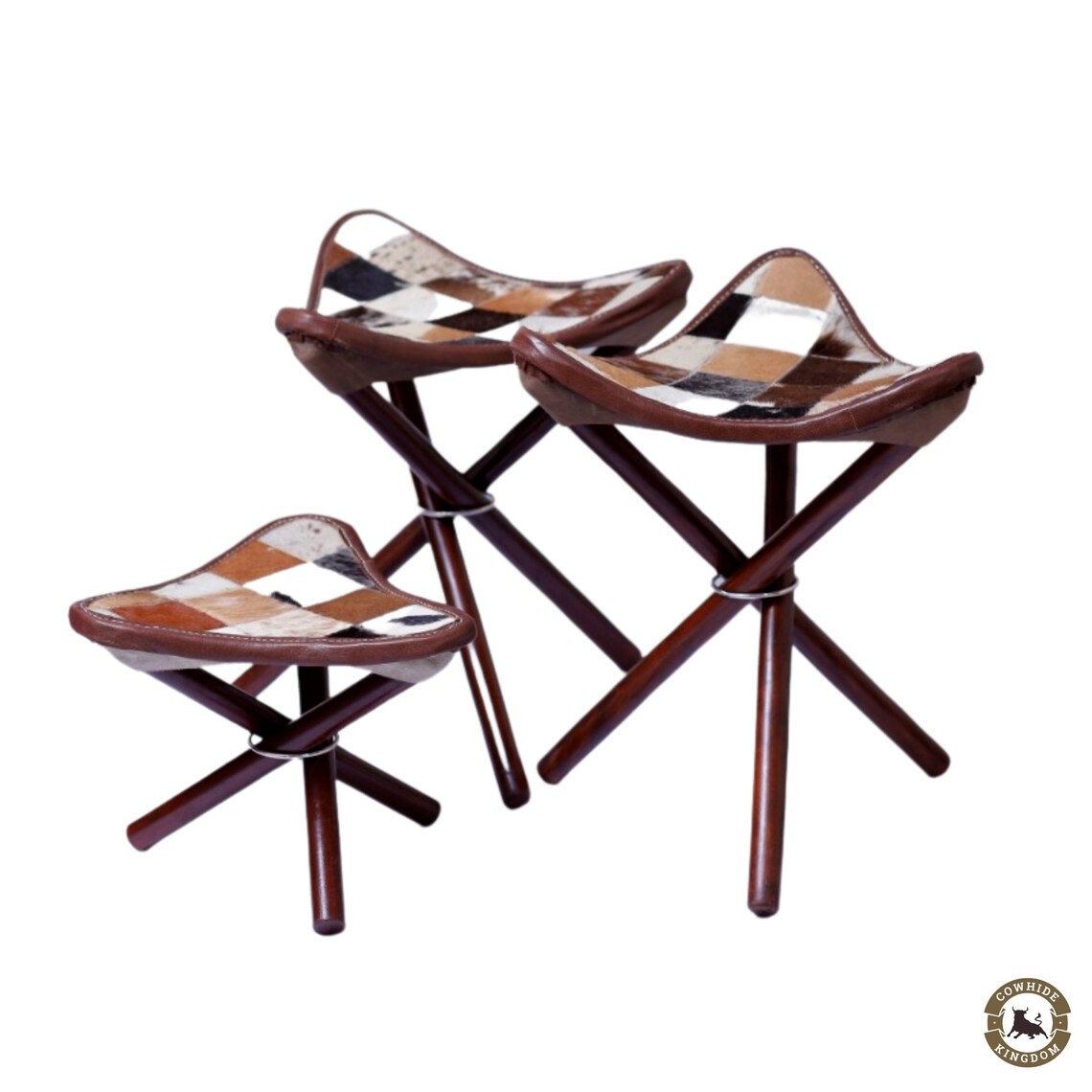 Real Cowhide Leather Stool Bar Stools for Home Decor Etsy