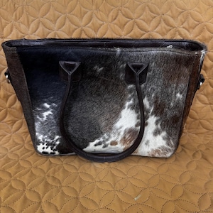 am besten Rindsleder Haar auf Tragetasche | Leder Rindsleder Tragetasche Geldbörse Western Leder Handtasche Boho Rindsleder Schultertasche Geschenk für Mutter Tochter Frau