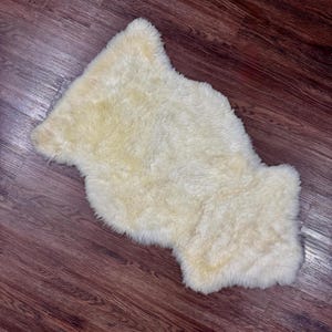 SAME AS PICTURE! Sheepskin Rug Natural, Handmade Sheepskin Rug, Icelandic Lamb Skin Rug,Real Sheepskin Area Rug, Rug For Living Room Decor