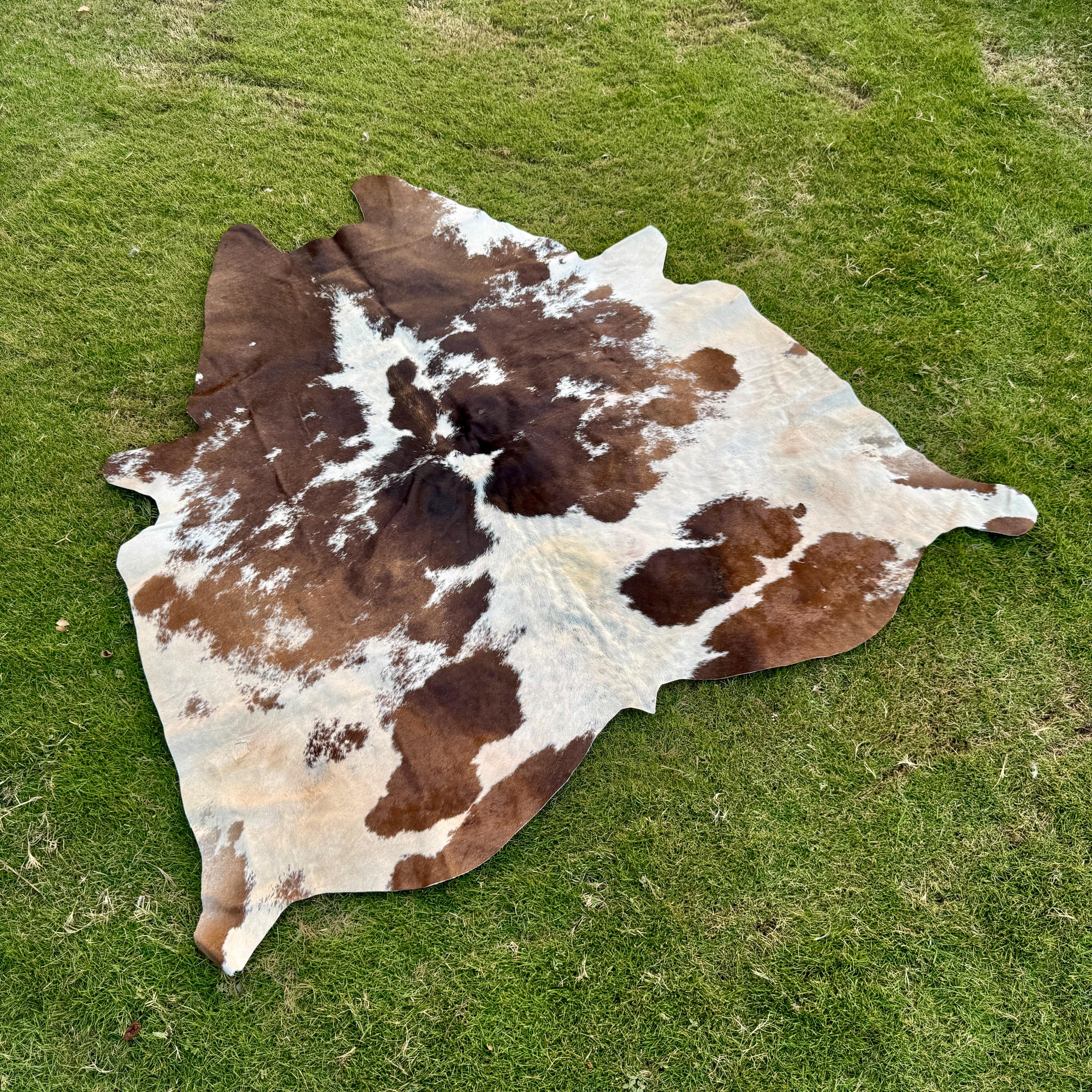 Branded Cattle Rug Natural Cattle Hide Area Rug | Hand Selected Spotted Leather Floor ...