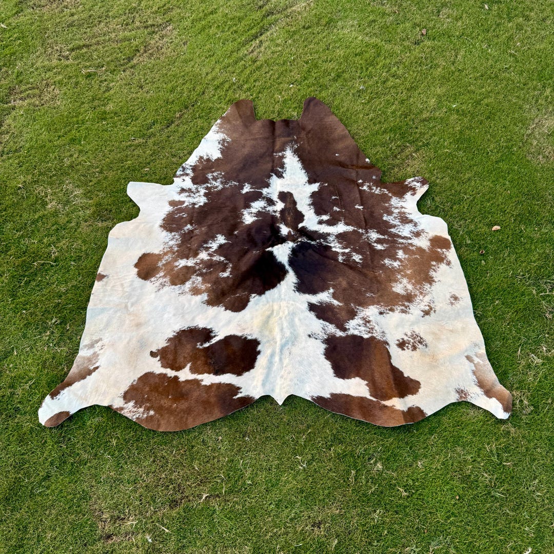 Branded Cattle Rug Natural Cattle Hide Area Rug | Hand Selected Spotted Leather Floor ...