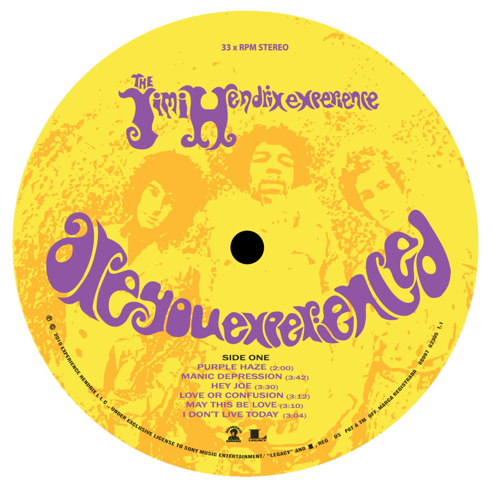 Jimi Hendrix - Are You Experienced? LP Label Sticker - Etsy