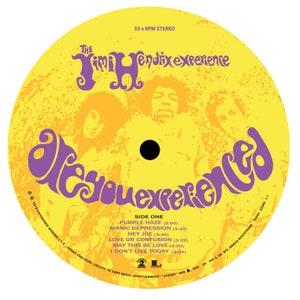 Jimi Hendrix - Are You Experienced? LP Label Magnet