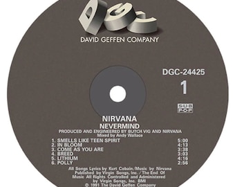 NIRVANA - NEVERMIND LP 1991 Sub Pop/geffen Original Vintage Vinyl