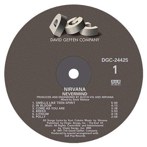 Nirvana - Nevermind LP Label Sticker - Etsy