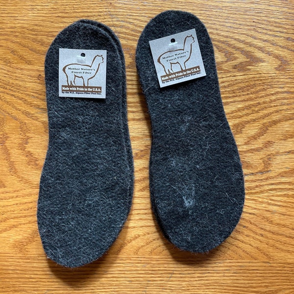 Alpaca Felted Boot Liners/Insoles.  Keep your feet warm this winter!  Two sizes!