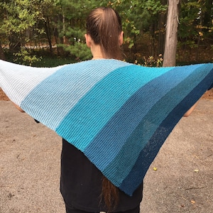 X-fine 100% Merino Wool Scarf/Wrap, Super Soft Wool Scarf/Shawl, Blue Wool Scarf