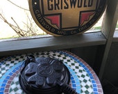 Griswold Heart Star Waffle Iron No 18 with Low Base